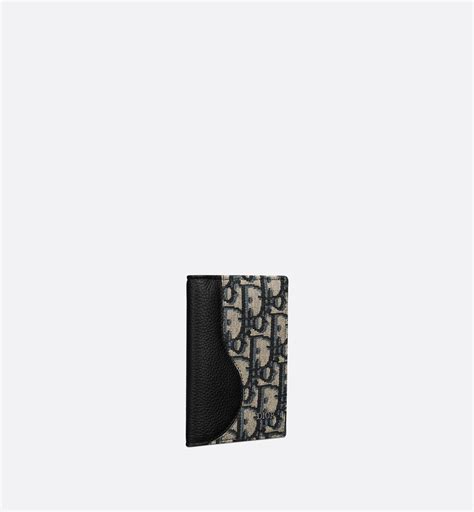 Portacarte bifold Jacquard Dior Oblique nero 